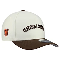 Men's New Era  Cream Cleveland Browns Upside Down 9FIFTY A-Frame Snapback Hat