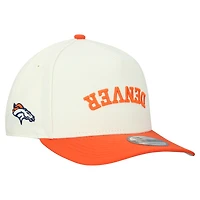 Men's New Era  Cream Denver Broncos Upside Down 9FIFTY A-Frame Snapback Hat