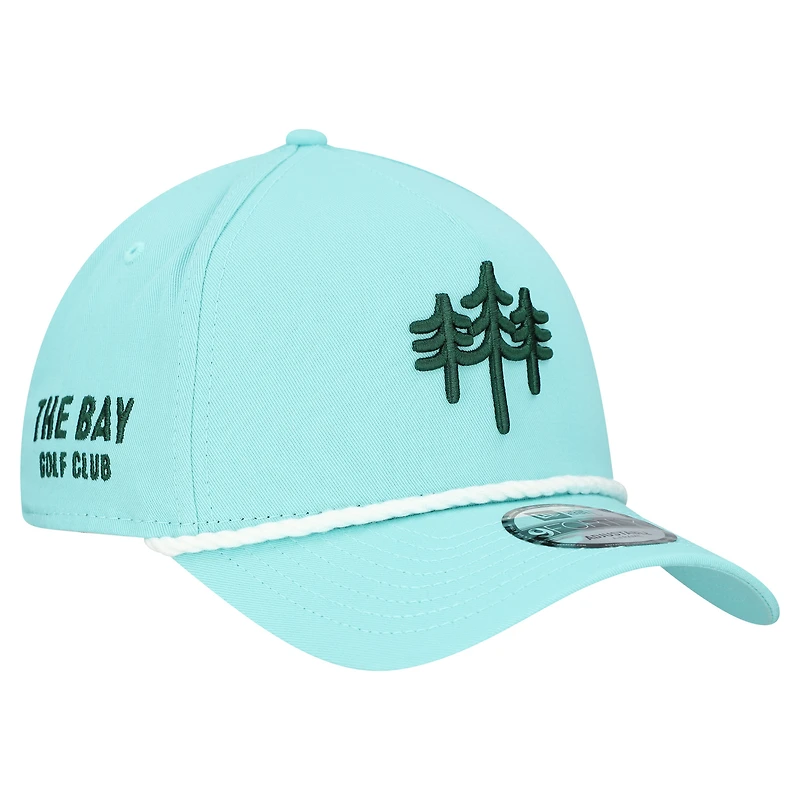 Men's New Era Turquoise The Bay Golf Club 9FORTY A-Frame Adjustable Rope Hat