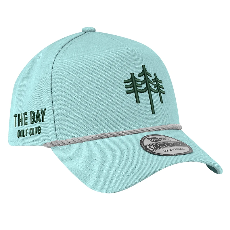 Men's New Era Turquoise The Bay Golf Club 9FORTY A-Frame Adjustable Rope Hat