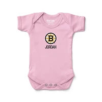 Newborn & Infant Chad Jake Light Boston Bruins Personalized Bodysuit