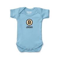 Newborn & Infant Chad Jake Light Boston Bruins Personalized Bodysuit