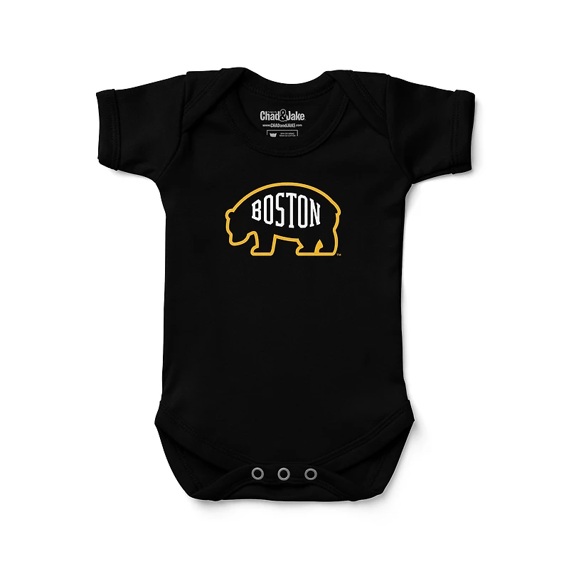 Newborn & Infant Chad Jake Black Boston Bruins Bodysuit