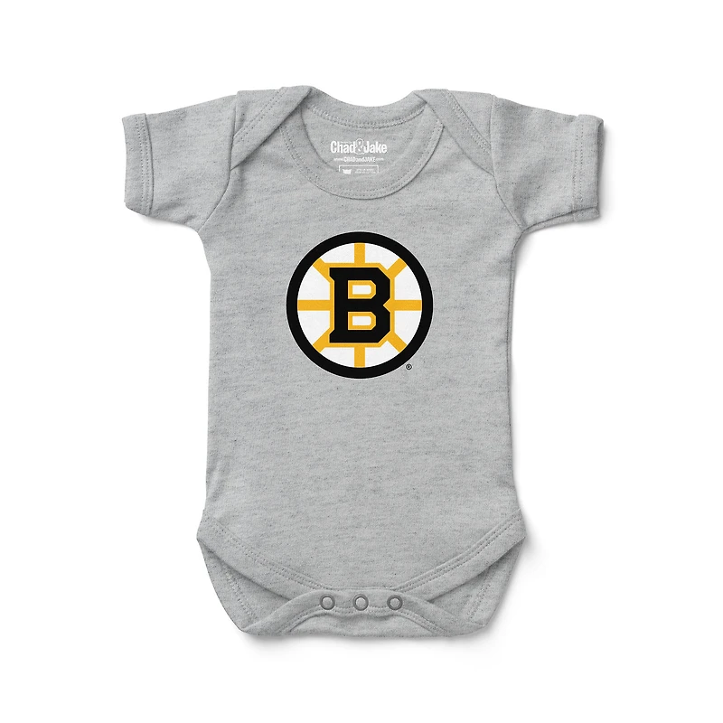 Newborn & Infant Chad Jake Heather Gray Boston Bruins Bodysuit