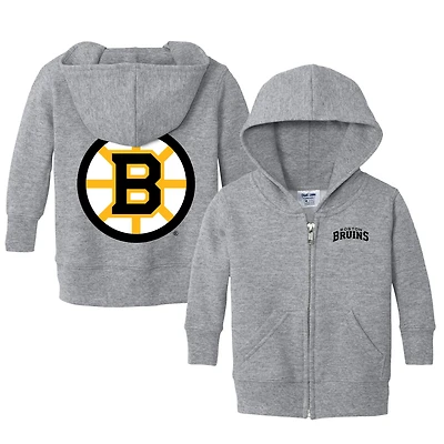 Newborn & Infant Chad Jake Heather Gray Boston Bruins Full-Zip Sweatshirt