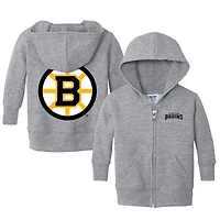 Newborn & Infant Chad Jake Heather Gray Boston Bruins Full-Zip Sweatshirt