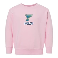 Toddler Chad & Jake Pink St. Louis Blues Personalized Pullover Sweatshirt