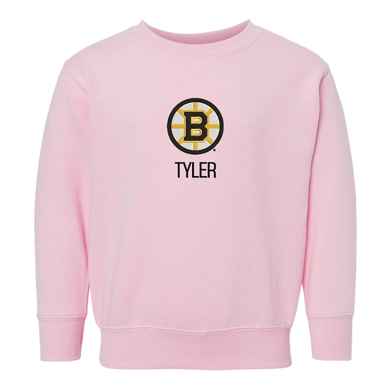 Toddler Chad & Jake Boston Bruins Personalized Pullover Sweatshirt