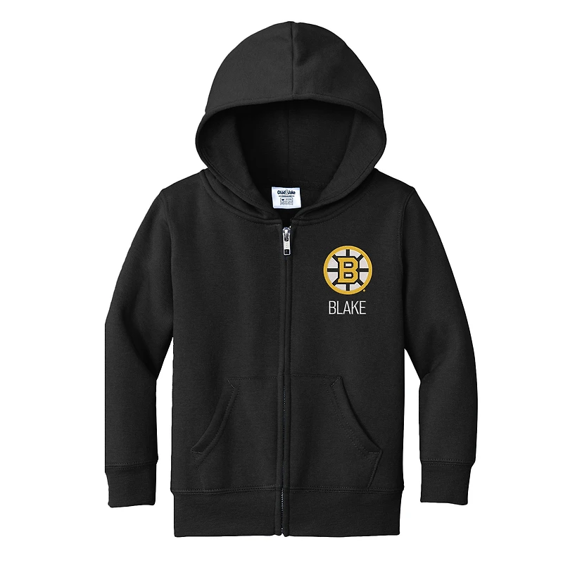 Toddler Chad & Jake Boston Bruins Personalized Full-Zip Sweatshirt
