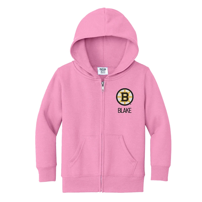 Toddler Chad & Jake Boston Bruins Personalized Full-Zip Sweatshirt