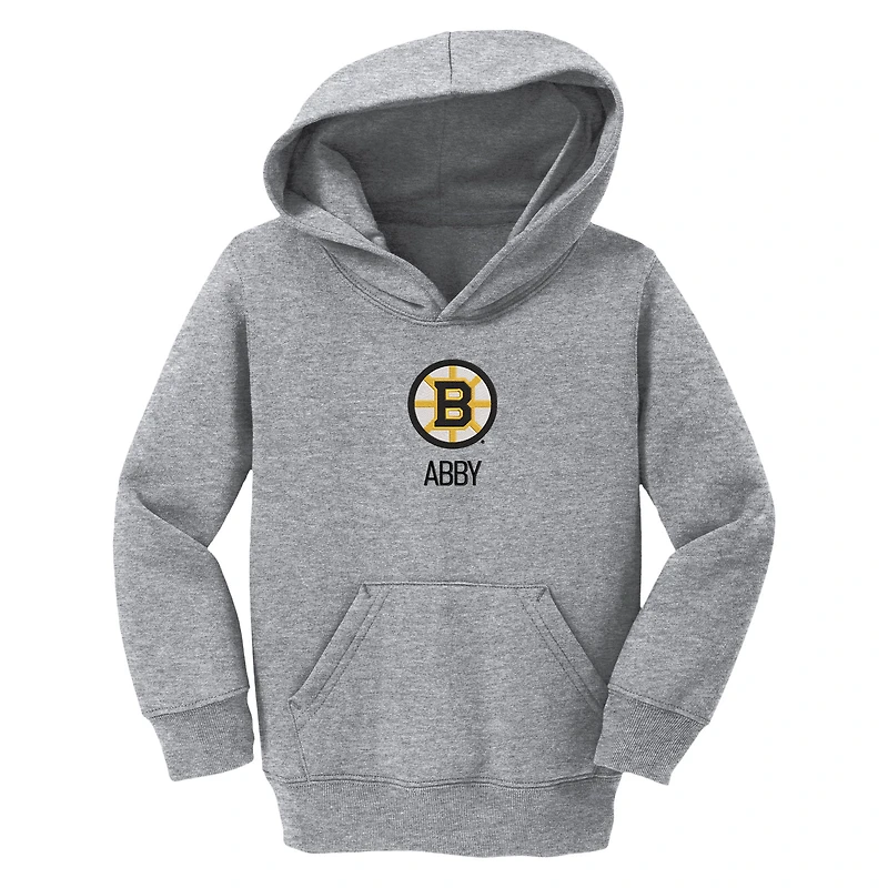 Toddler Chad & Jake Heather Gray Boston Bruins Pullover Hoodie