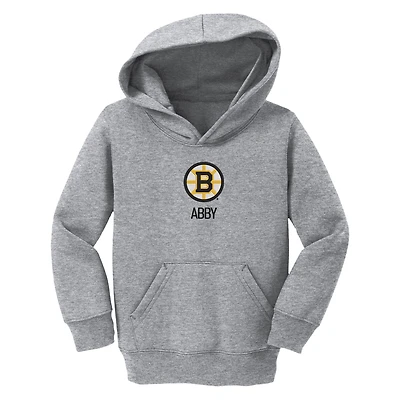 Toddler Chad & Jake Heather Gray Boston Bruins Pullover Hoodie