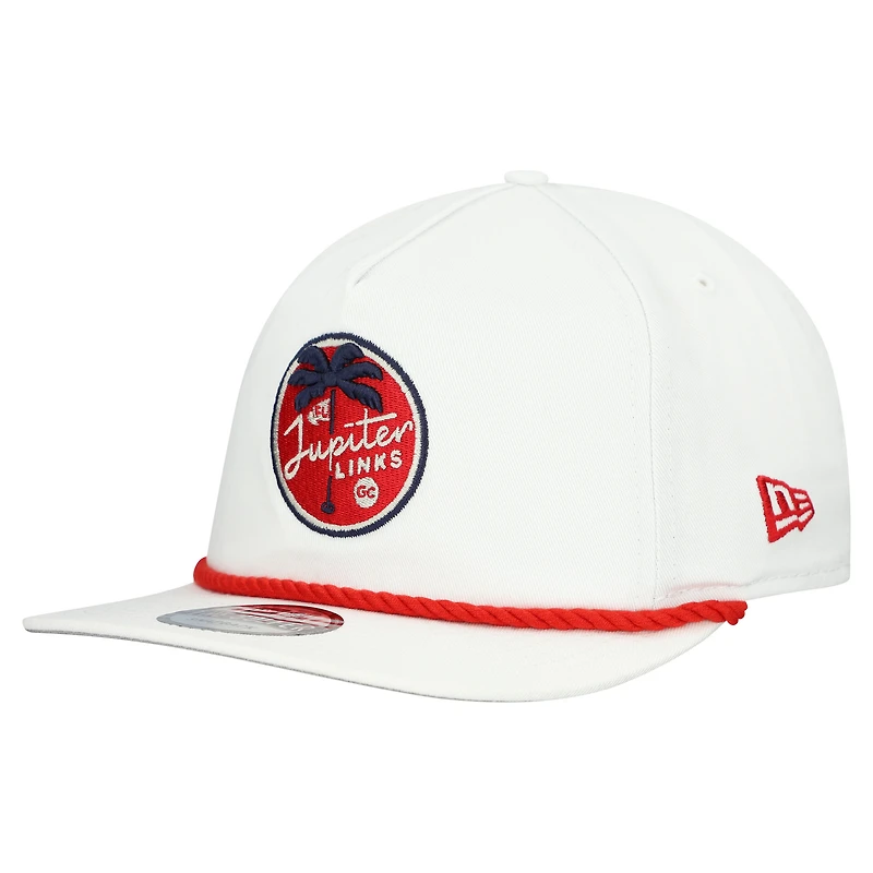 Men's New Era White Jupiter Links Golf Club Adjustable Golfer Hat