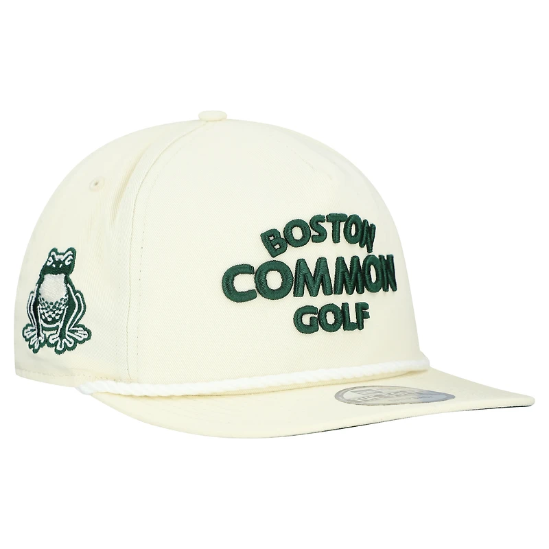 Men's New Era  Cream Boston Common Golf Adjustable Golfer Hat