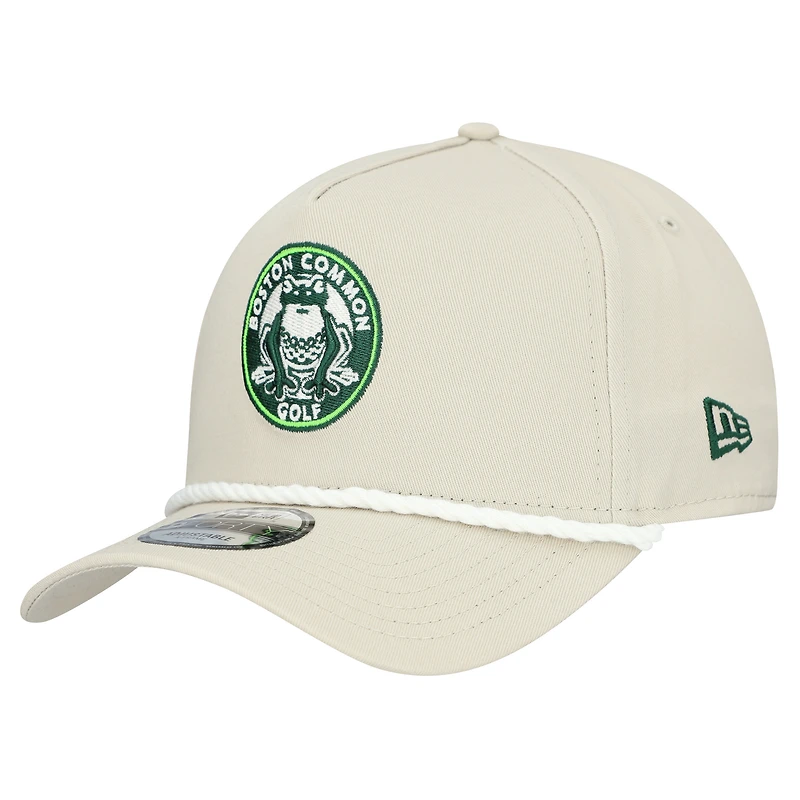 Men's New Era Stone Boston Common Golf 9FORTY A-Frame Adjustable Rope Hat
