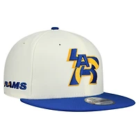 Men's New Era Cream/Royal Los Angeles Rams City Originals 9FIFTY Snapback Hat