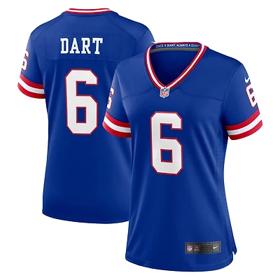 Women's Nike Jaxson Dart  Royal New York Giants Alternate 2 Classic Game Jersey