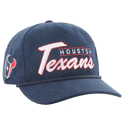 Men's '47  Navy Houston Texans Double Header Relaxed Corduroy Hitch Adjustable Hat