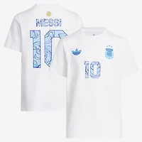 Youth adidas Lionel Messi White Argentina National Team 2026 Away Jersey Hook Name & Number T-Shirt
