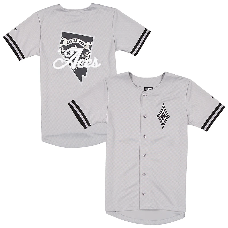 Men's New Era Gray Las Vegas Aces 2026 WNBA Draft Hometown Baseball Jersey