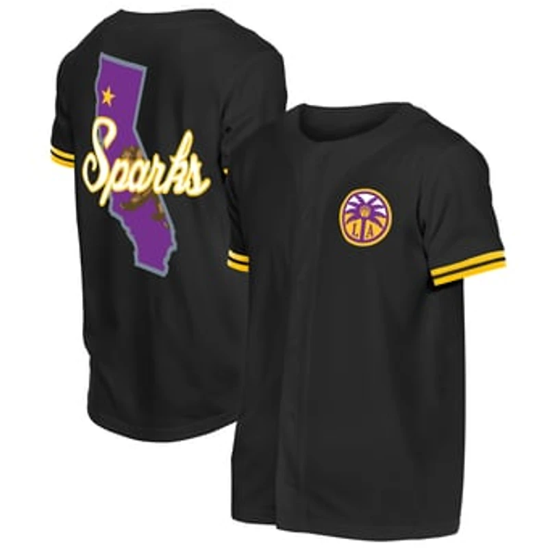 Men's New Era Black Los Angeles Sparks 2026 WNBA Draft Hometown Baseball Jersey