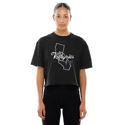 Women's New Era Black Golden State Valkyries 2026 WNBA Draft Hometown Boxy T-Shirt