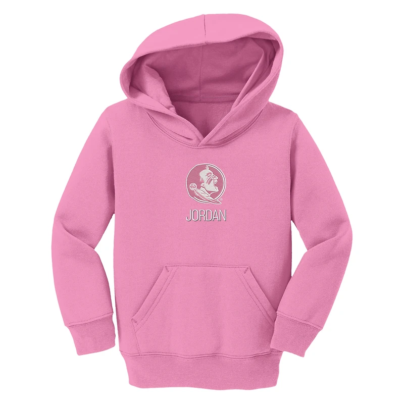 Toddler Chad & Jake Pink Florida State Seminoles Personalized Hoodie