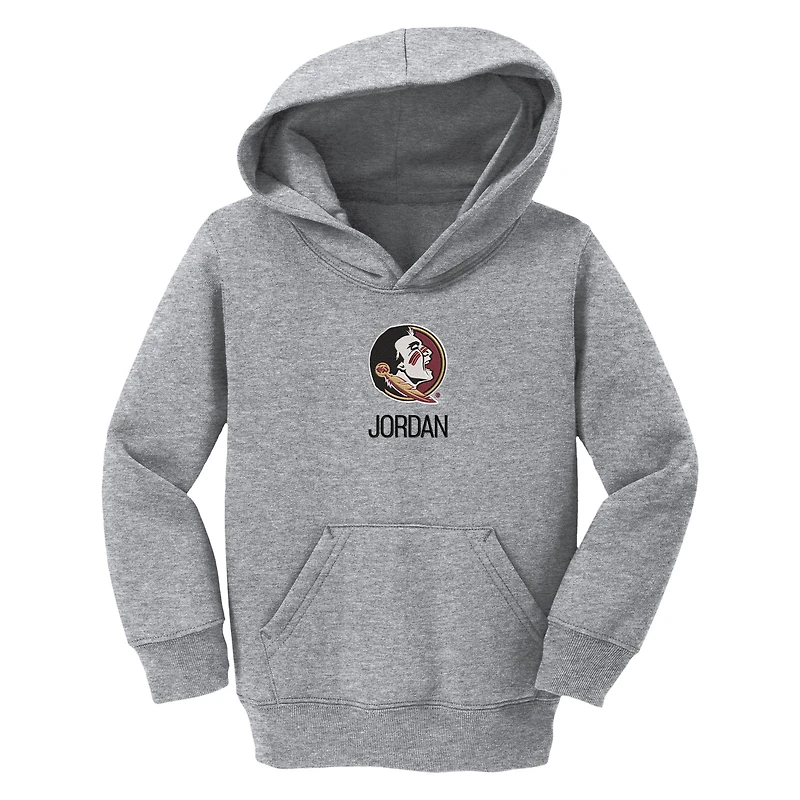 Toddler Chad & Jake Heather Gray Florida State Seminoles Personalized Hoodie