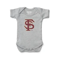Infant Chad & Jake Heather Gray Florida State Seminoles Logo Bodysuit