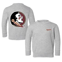Toddler Chad & Jake  Heather Gray Florida State Seminoles Logo Crewneck Sweatshirt