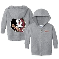 Infant Chad & Jake  Heather Gray Florida State Seminoles Logo Full-Zip Hoodie
