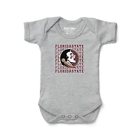 Infant Chad & Jake  Heather Gray Florida State Seminoles Retro Bodysuit