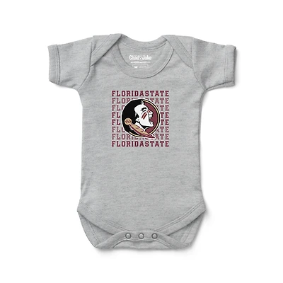 Infant Chad & Jake  Heather Gray Florida State Seminoles Retro Bodysuit