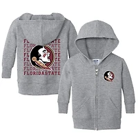 Infant Chad & Jake  Heather Gray Florida State Seminoles Retro Full-Zip Hoodie