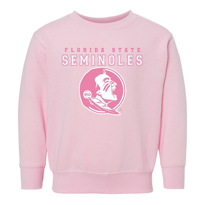 Toddler Chad & Jake Pink Florida State Seminoles Varsity Crewneck Sweatshirt