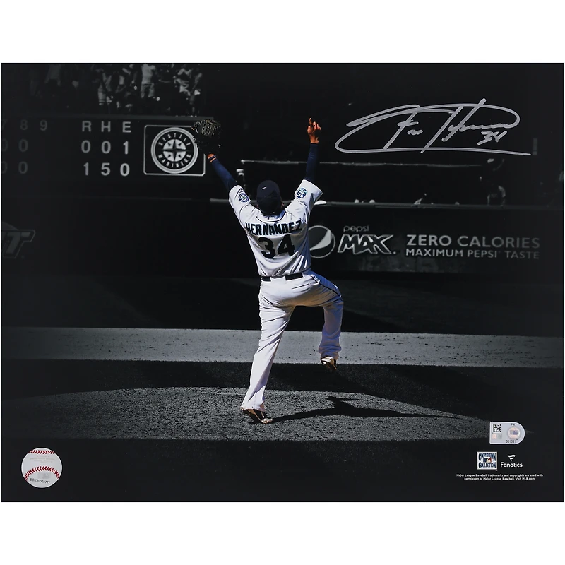 Felix Hernandez Seattle Mariners Autographed 11" x 14" Perfect Game Celebration Spotlight Photograph