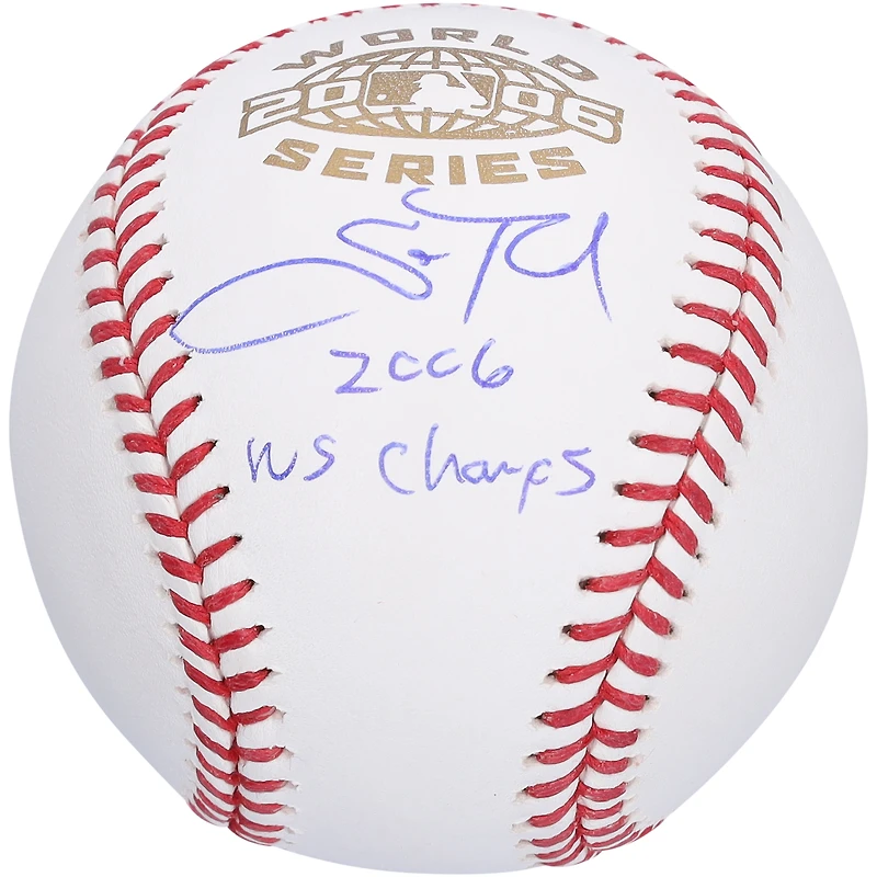 Scott Rolen St. Louis Cardinals Autographed 2006 World Series Logo Baseball with "2006 WS Champs" Inscription