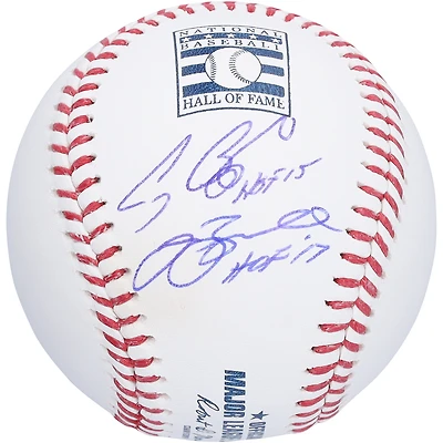 Craig Biggio and Jeff Bagwell Houston Astros Autographed Hall of Fame Logo Baseball with Multiple "HOF" Inscriptions
