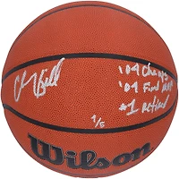 Chauncey Billups Detroit Pistons Autographed Wilson Authentic Series Indoor/Outdoor Basketball with Multiple Inscriptions
