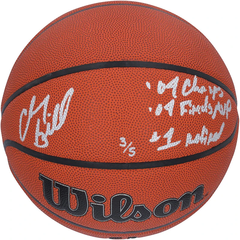 Chauncey Billups Detroit Pistons Autographed Wilson Authentic Series Indoor/Outdoor Basketball with Multiple Inscriptions