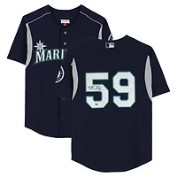 Felix Hernandez Seattle Mariners Autographed Navy Mitchell & Ness Cooperstown Batting Practice Jersey