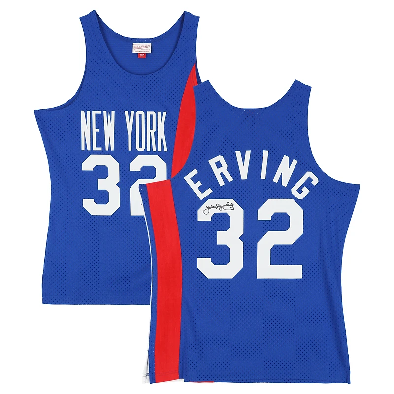 Julius "Dr. J" Erving New York Nets Autographed Blue Mitchell & Ness 1973-74 Swingman Jersey