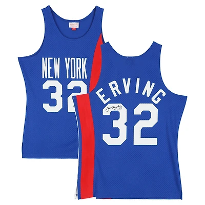 Julius "Dr. J" Erving New York Nets Autographed Blue Mitchell & Ness 1973-74 Swingman Jersey