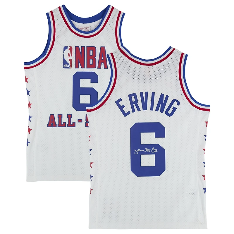 Julius "Dr. J" Erving Philadelphia 76ers Autographed White 1985 NBA All-Star Game Mitchell & Ness Swingman Jersey