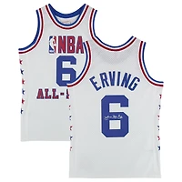 Julius "Dr. J" Erving Philadelphia 76ers Autographed White 1985 NBA All-Star Game Mitchell & Ness Swingman Jersey