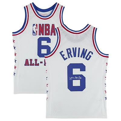 Julius "Dr. J" Erving Philadelphia 76ers Autographed White 1985 NBA All-Star Game Mitchell & Ness Swingman Jersey