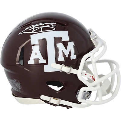 Johnny Manziel Texas A&M Aggies Autographed Riddell Maroon Speed Mini Helmet