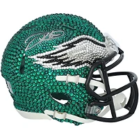 Jalen Hurts Philadelphia Eagles Autographed Swarovski Crystal Riddell Speed Mini Helmet - Art by Rock On Sports