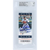 Miguel Cabrera Detroit Tigers Autographed Beckett Fanatics Witnessed Authenticated Mint 9 Ticket from April 4, 2014 with "2000th Career Hit" Inscription