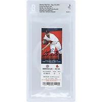 David Ortiz Boston Red Sox Autographed Final Career HR #541 Beckett Fanatics Witnessed Authenticated Mint 9 Ticket from September 30, 2016 with "Last HR #541" Inscription